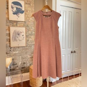 Cotton/nylon cap-sleeve dress